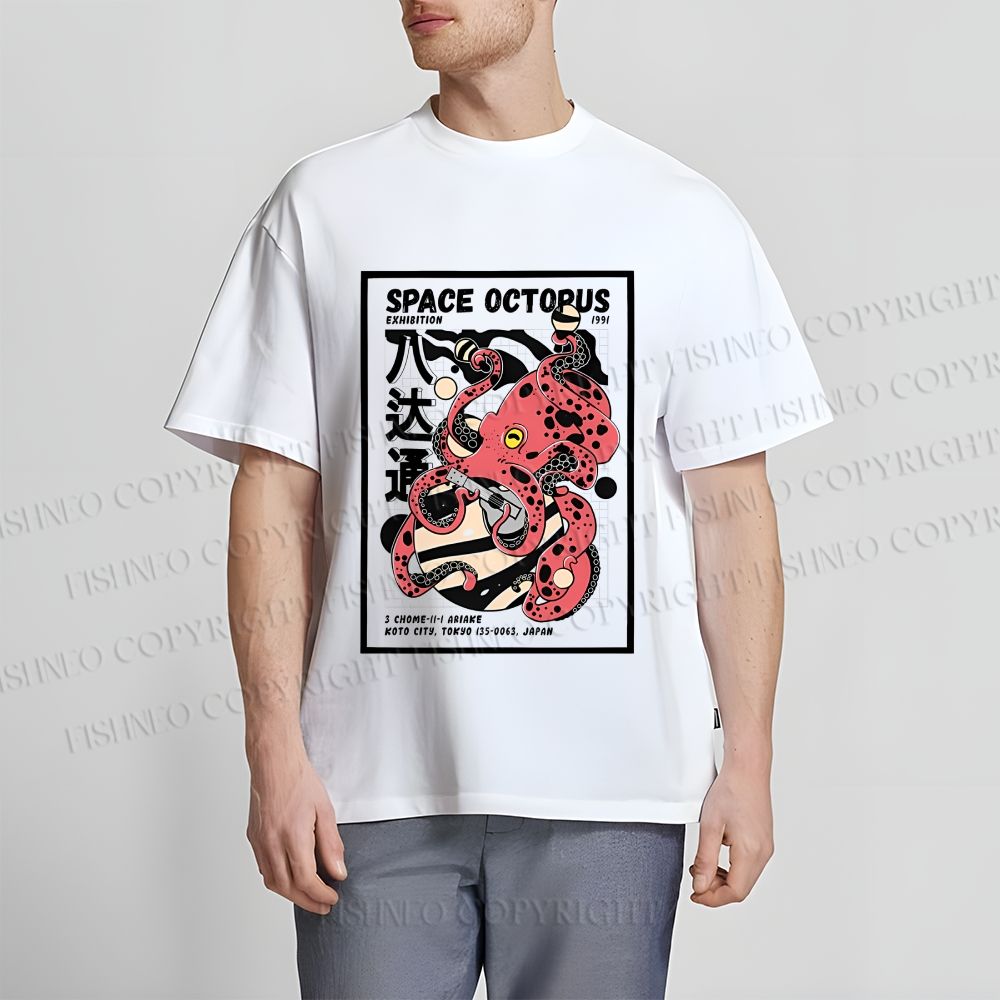 Unisex Japanese Octopus Classic Cotton T-shirt