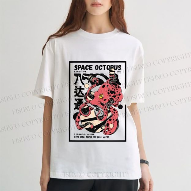 Unisex Japanese Octopus Classic Cotton T-shirt