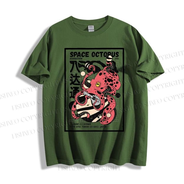 Unisex Japanese Octopus Classic Cotton T-shirt
