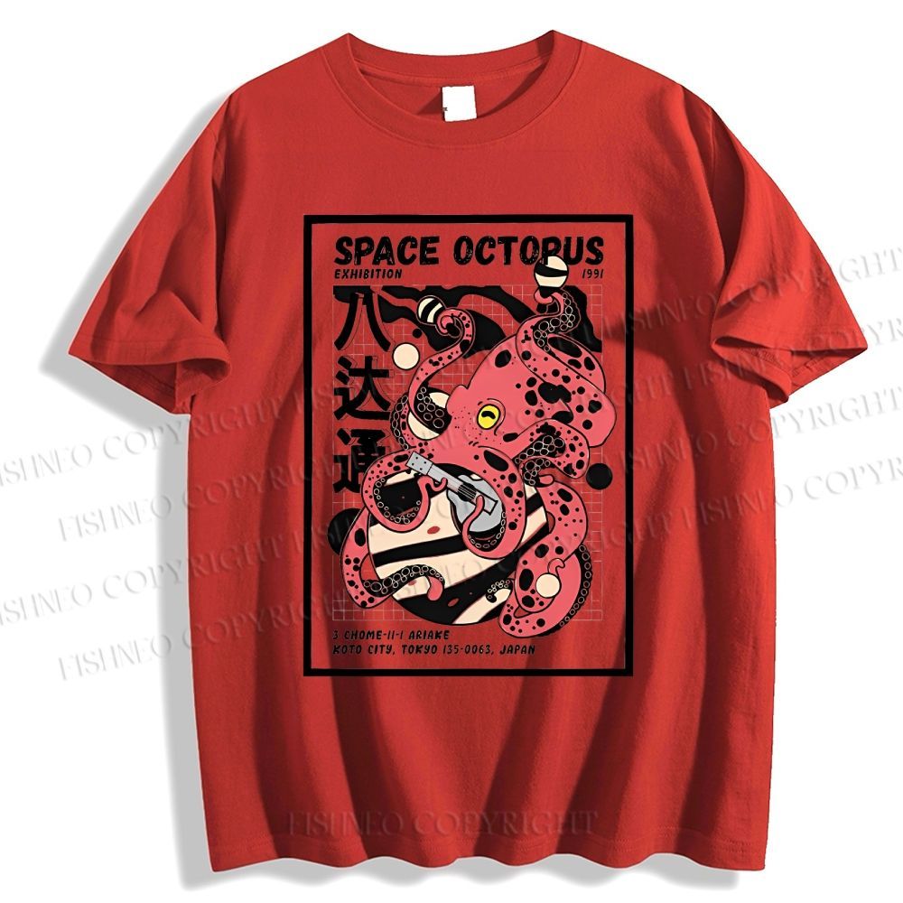 Unisex Japanese Octopus Classic Cotton T-shirt