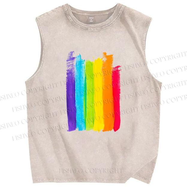 Unisex Pride Printed Washed Tank Top
