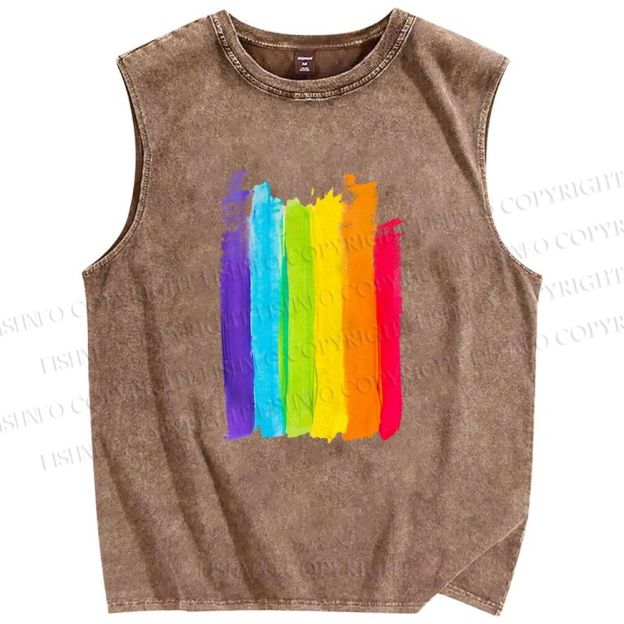 Unisex Pride Printed Washed Tank Top