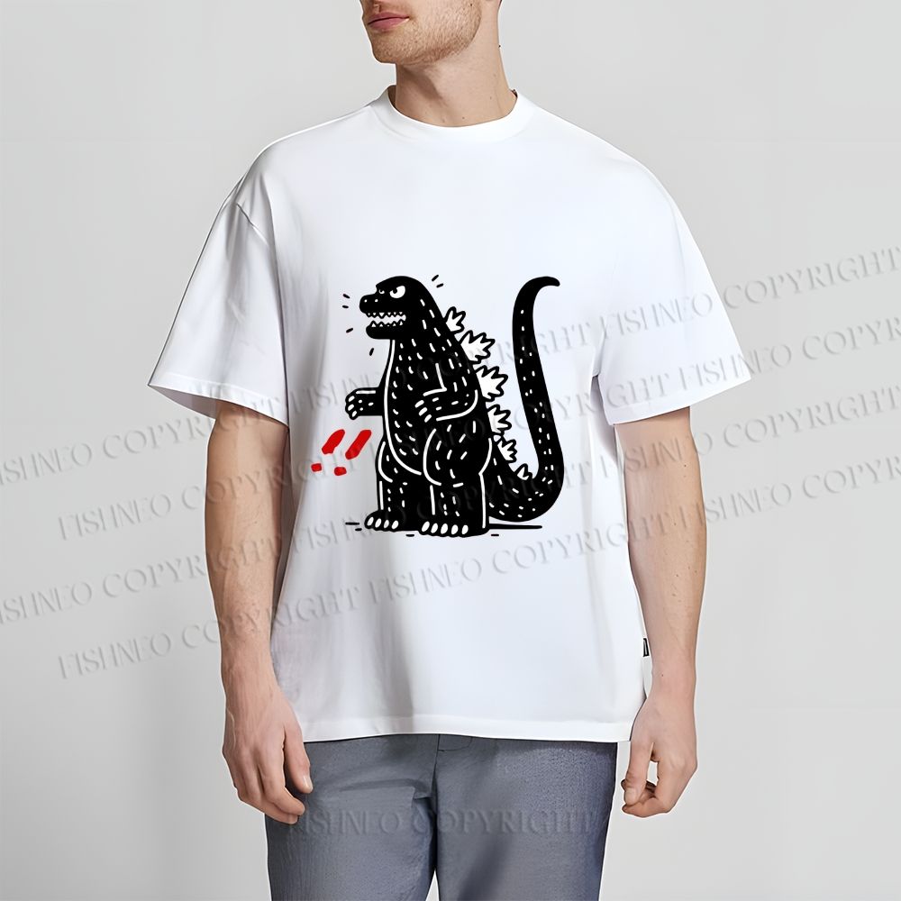 Unisex Godzilla Graffiti Classic Cotton T-shirt