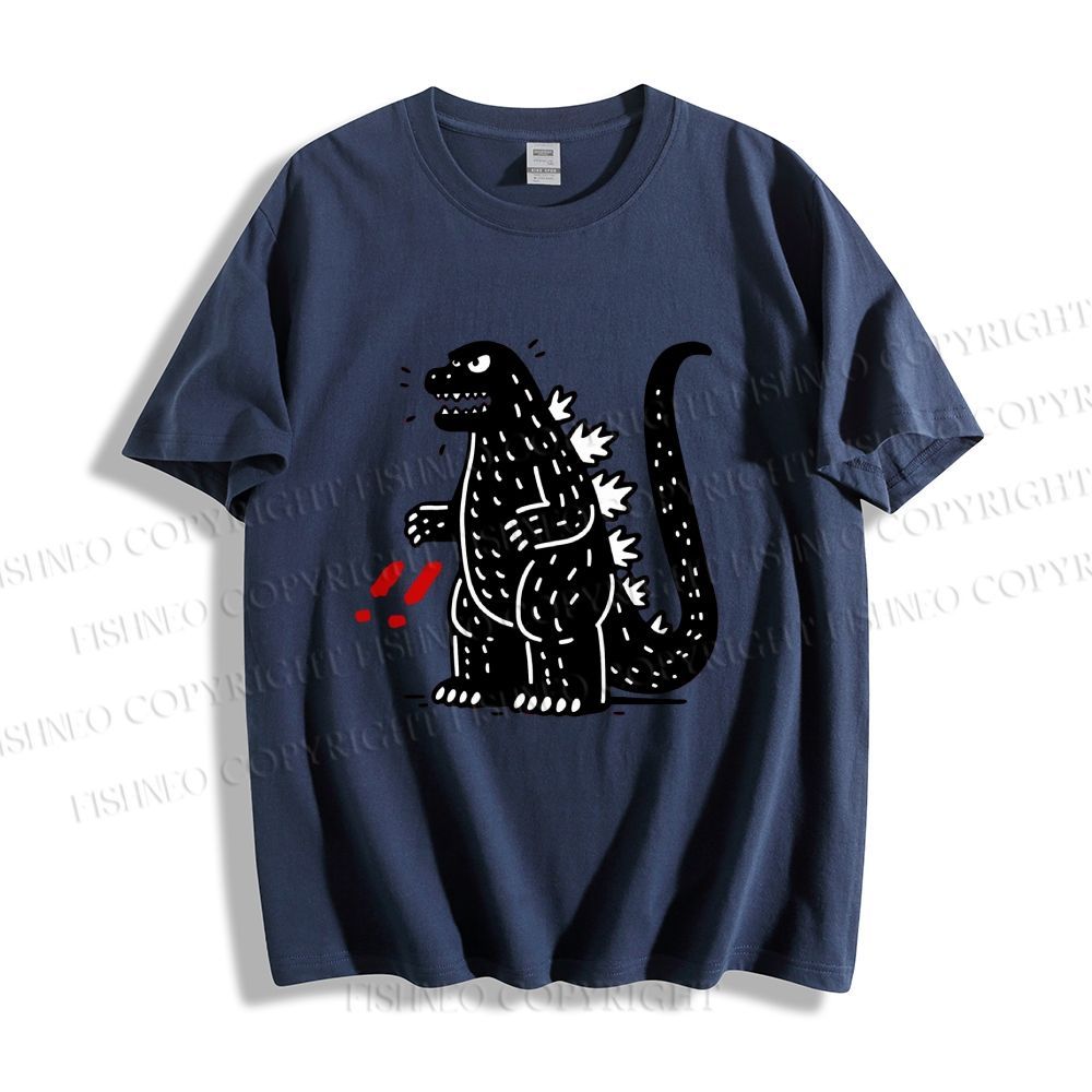Unisex Godzilla Graffiti Classic Cotton T-shirt