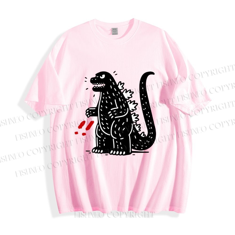 Unisex Godzilla Graffiti Classic Cotton T-shirt
