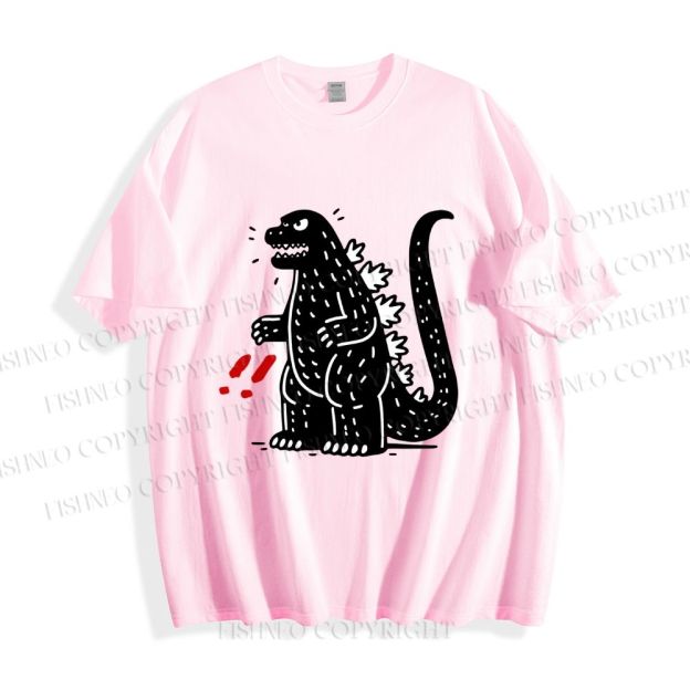 Unisex Godzilla Graffiti Classic Cotton T-shirt