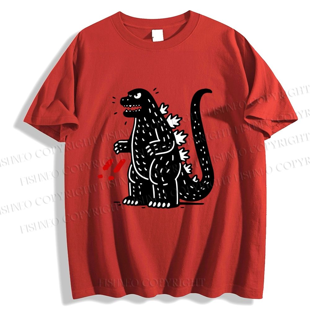 Unisex Godzilla Graffiti Classic Cotton T-shirt