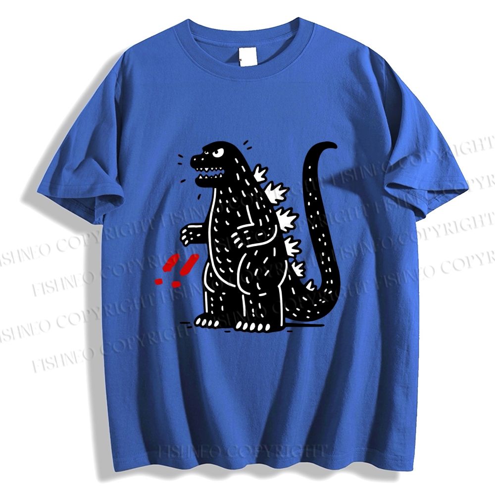 Unisex Godzilla Graffiti Classic Cotton T-shirt