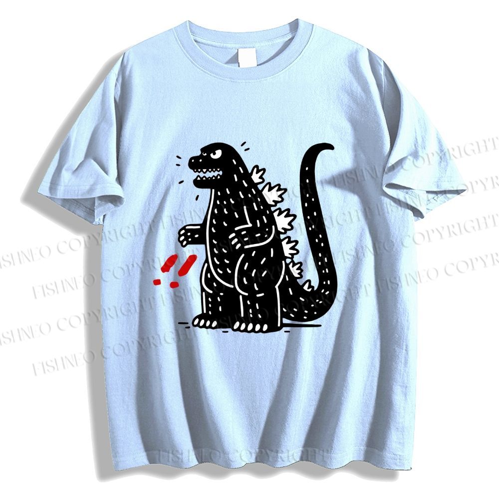 Unisex Godzilla Graffiti Classic Cotton T-shirt