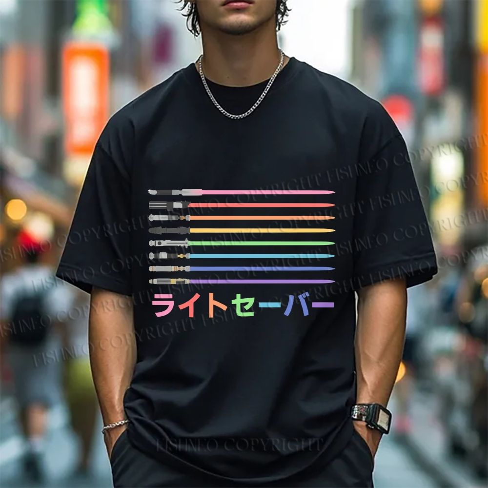Unisex Lightsaber Vintage Classic Cotton T-shirt