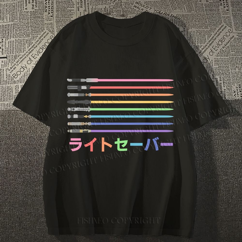 Unisex Lightsaber Vintage Classic Cotton T-shirt