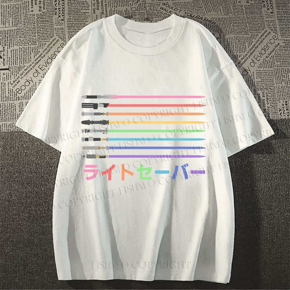 Unisex Lightsaber Vintage Classic Cotton T-shirt