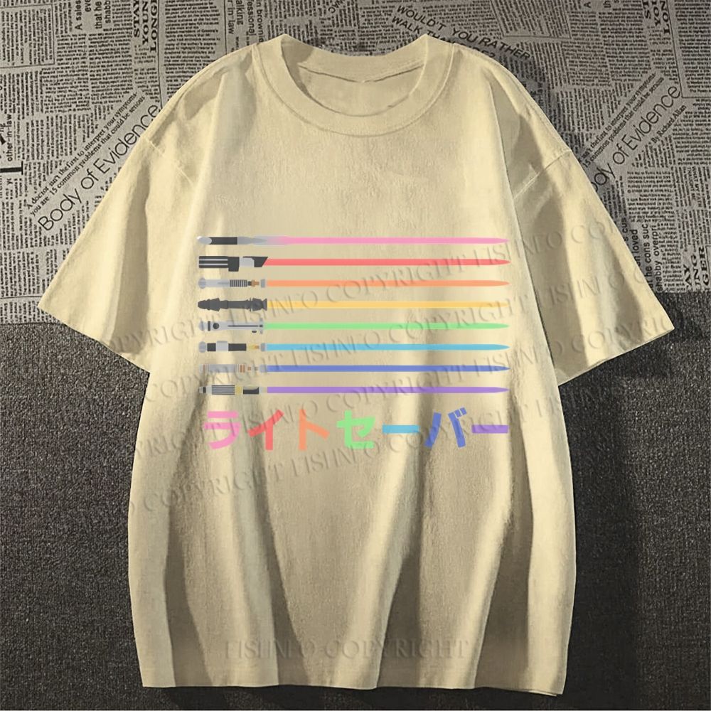 Unisex Lightsaber Vintage Classic Cotton T-shirt