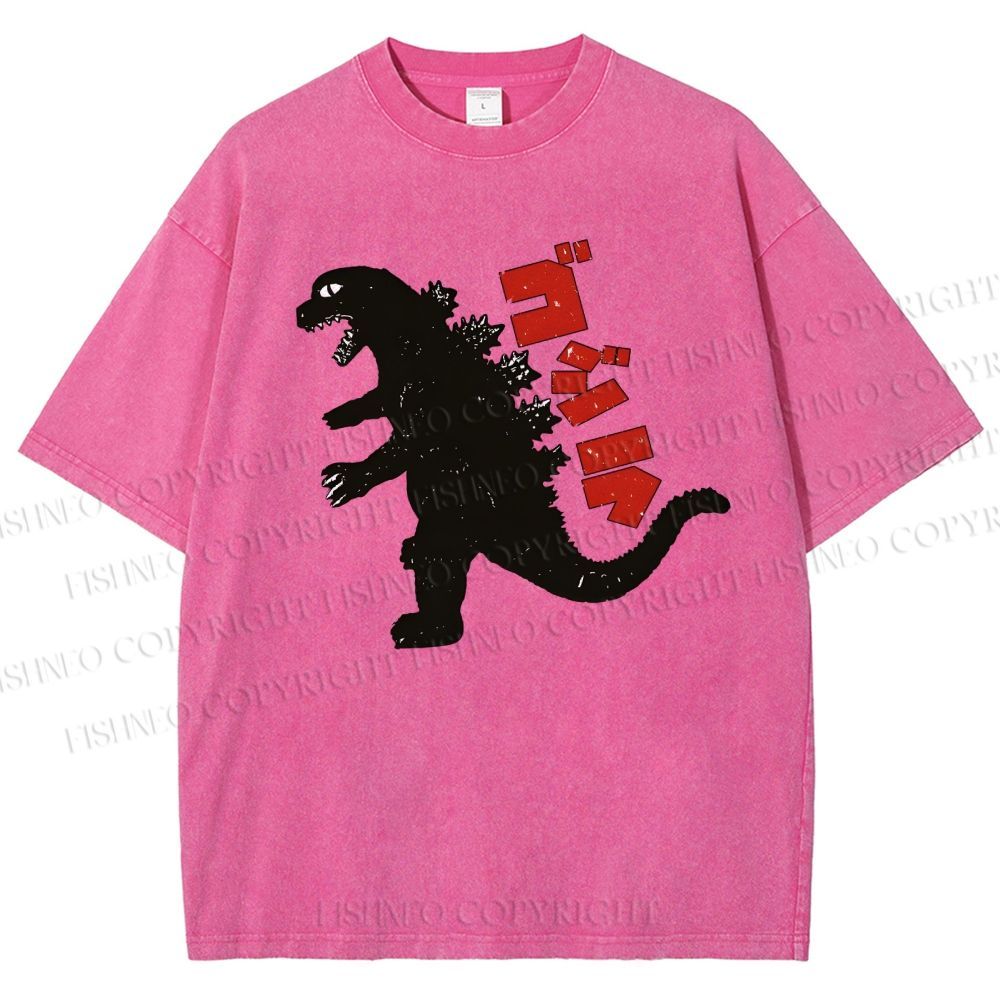 Unisex Monster Printed Washed Tee