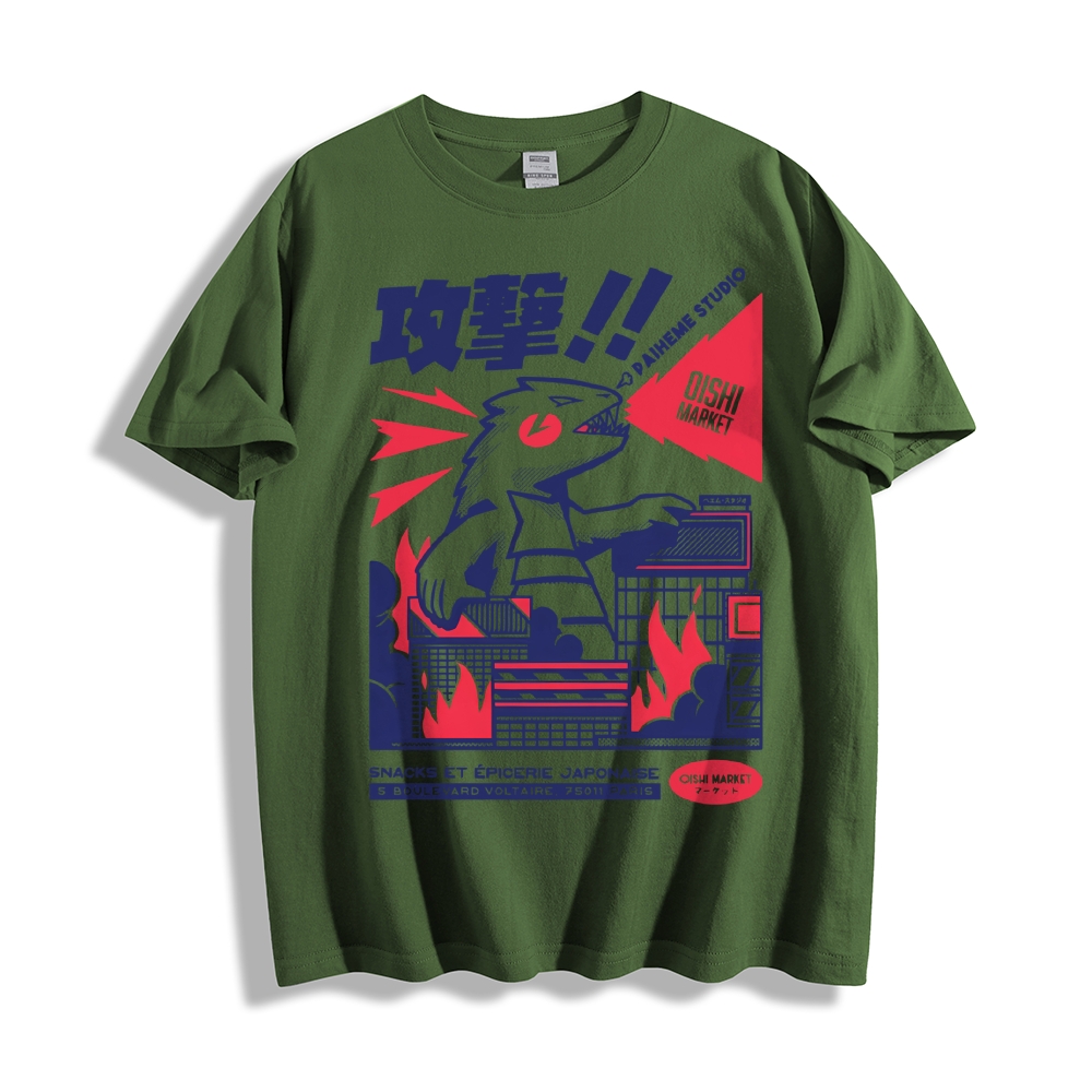 Unisex Japanese Godzilla Classic Cotton T-shirt