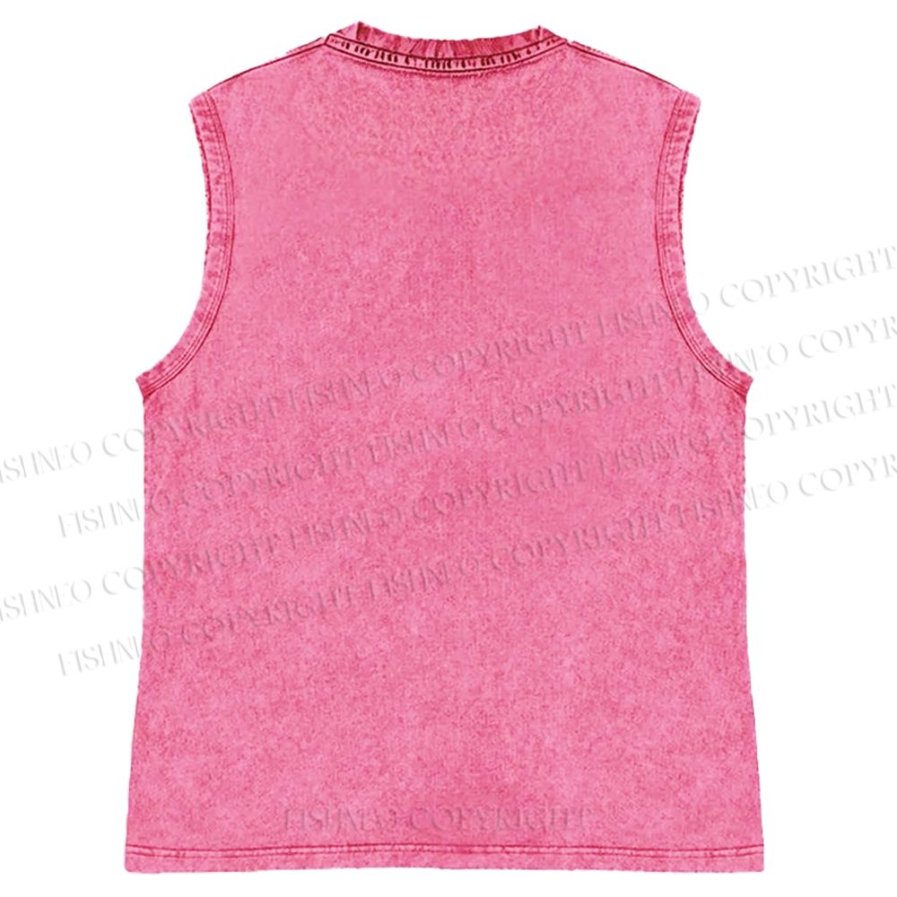 Unisex Pride Queer Vibes Printed Washed Tank Top