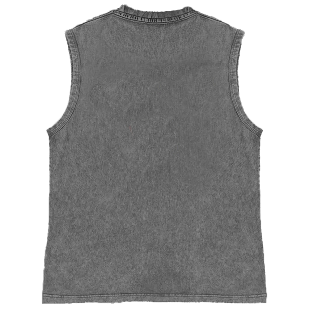 Unisex Born To Shell Printed Washed Tank Top