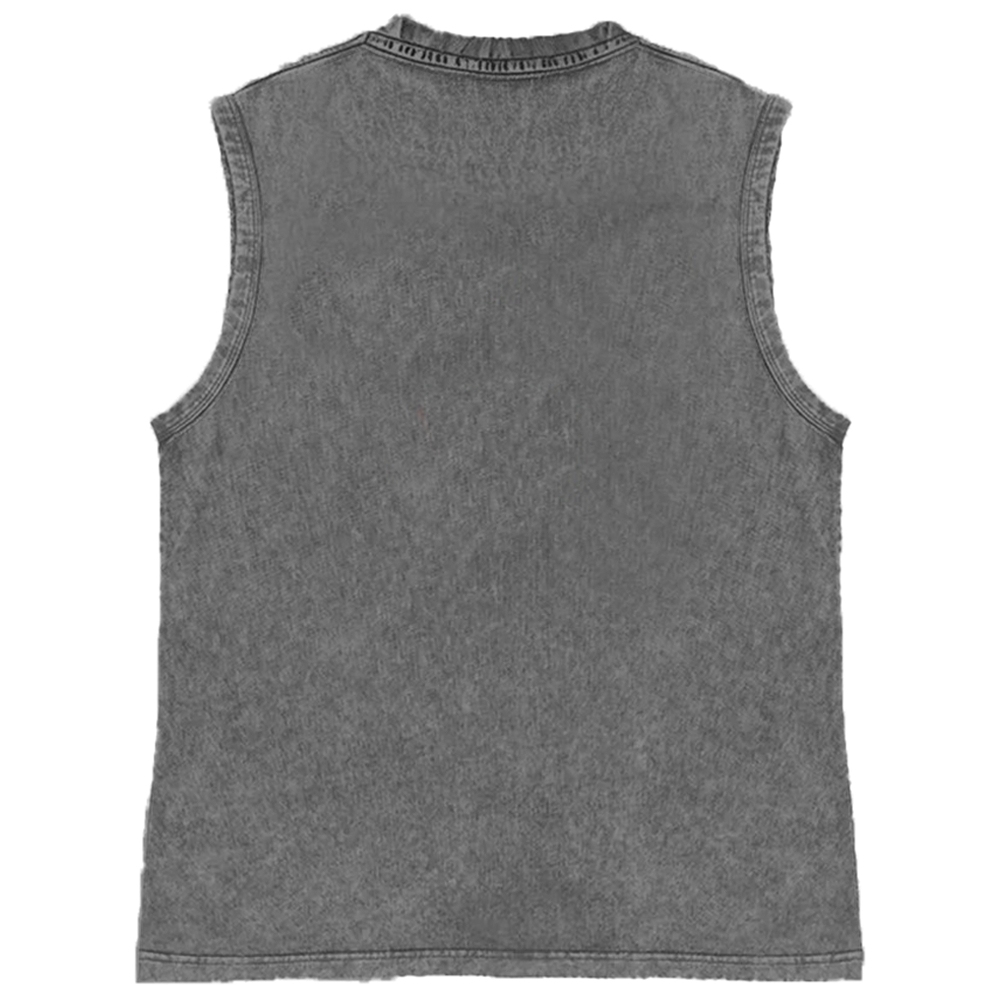 Unisex Born To Shell Printed Washed Tank Top