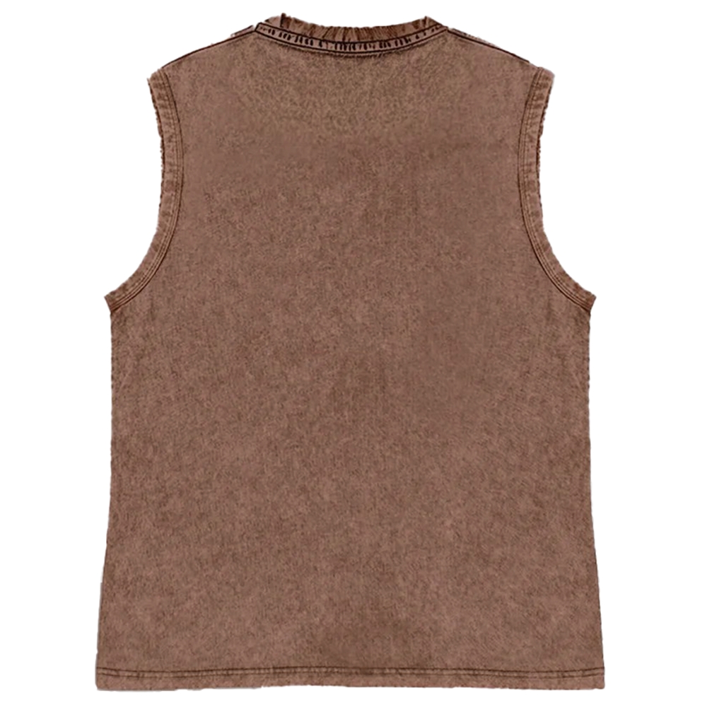 Unisex Born To Shell Printed Washed Tank Top