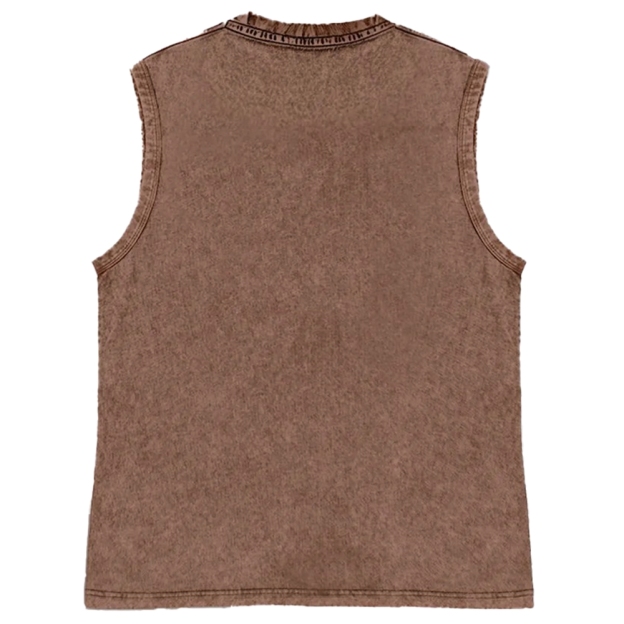 Unisex Born To Shell Printed Washed Tank Top