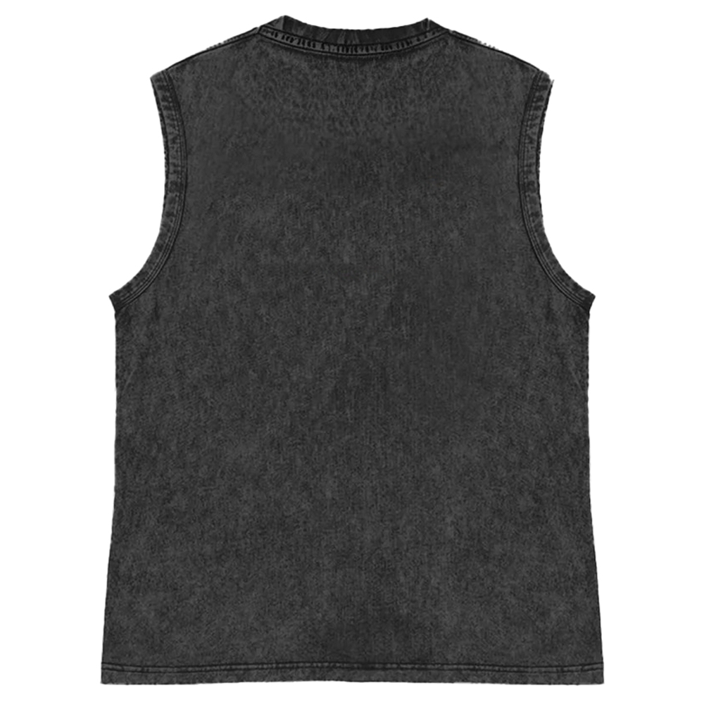 Unisex Born To Shell Printed Washed Tank Top