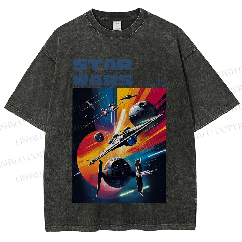Unisex Star Wars Poster Printed Washed Tee