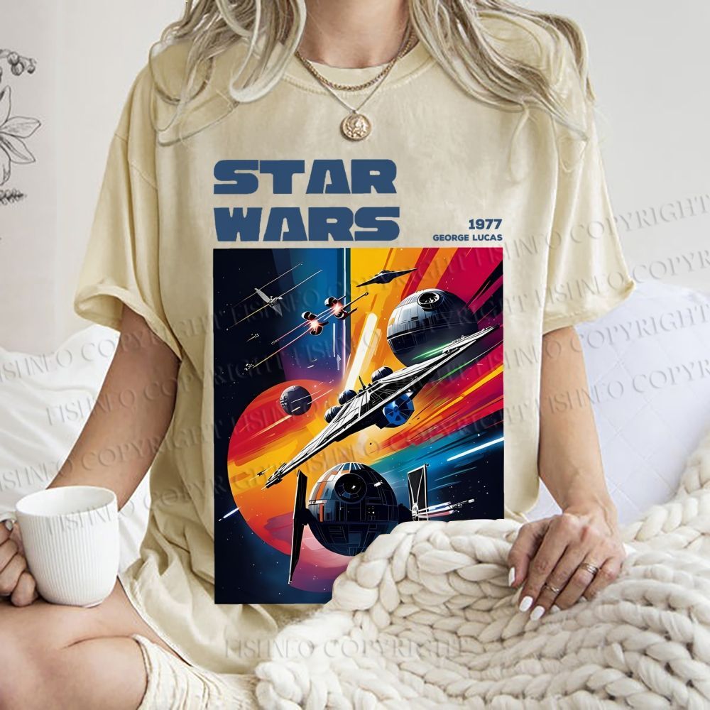 Unisex Star Wars Poster Printed Washed Tee
