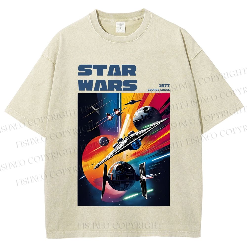 Unisex Star Wars Poster Printed Washed Tee