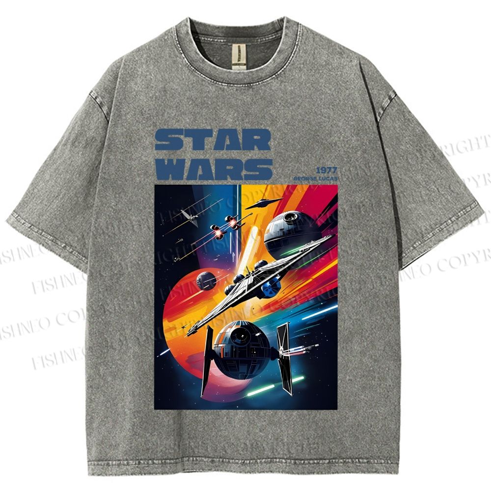 Unisex Star Wars Poster Printed Washed Tee