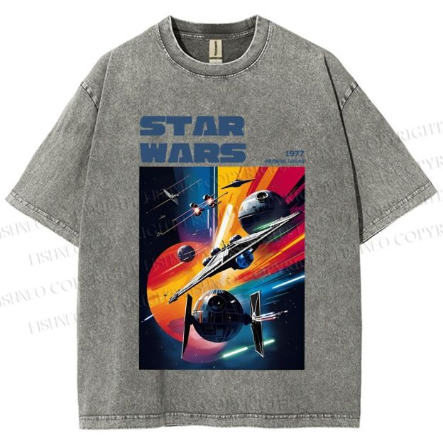 Unisex Star Wars Poster Printed Washed Tee
