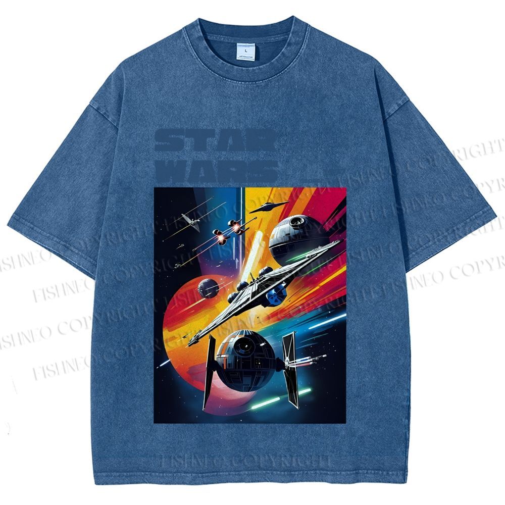 Unisex Star Wars Poster Printed Washed Tee