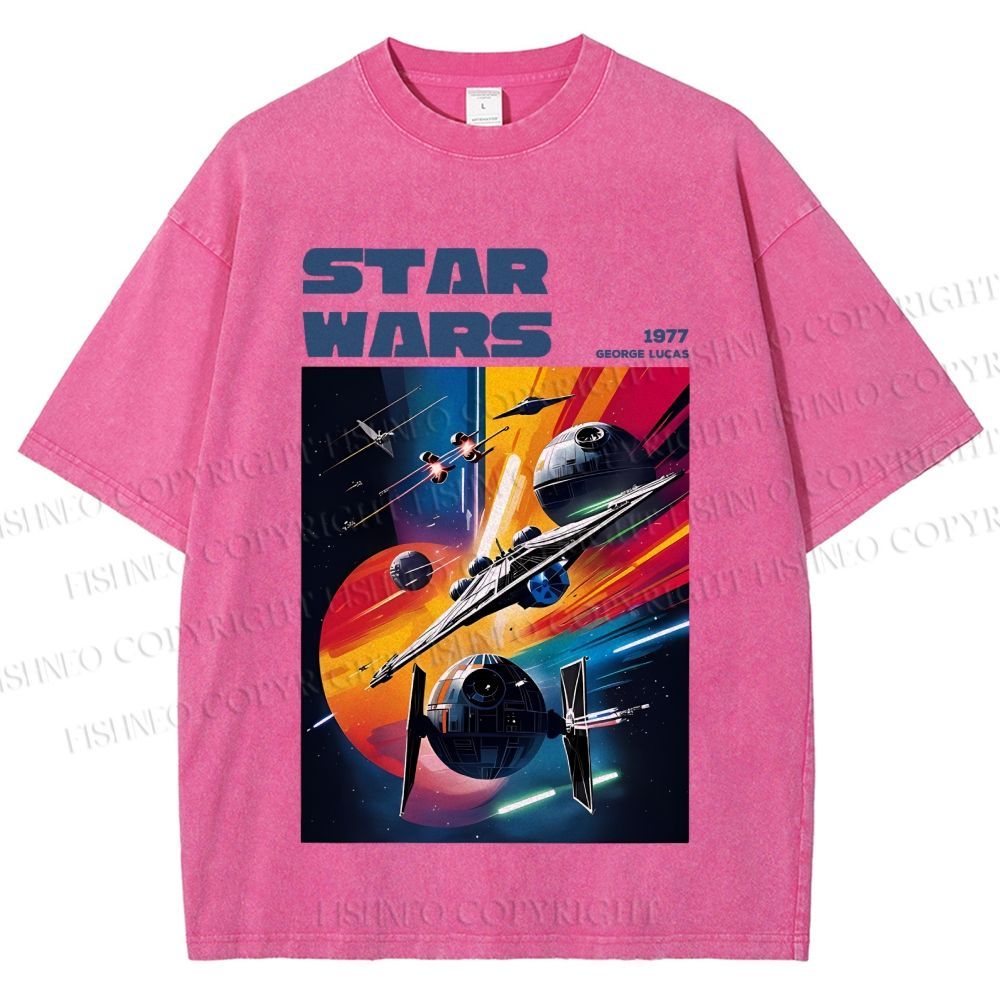 Unisex Star Wars Poster Printed Washed Tee