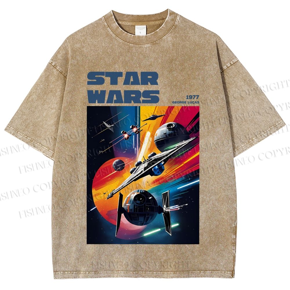 Unisex Star Wars Poster Printed Washed Tee