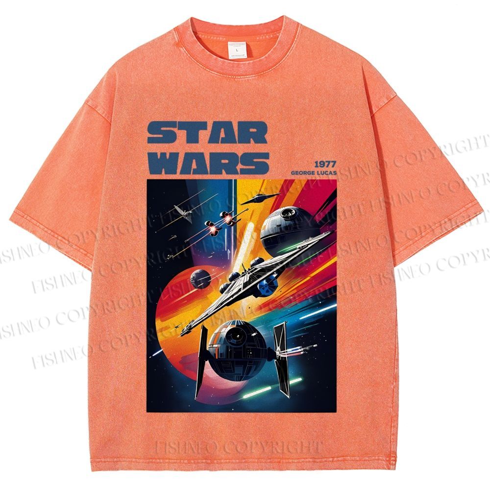 Unisex Star Wars Poster Printed Washed Tee