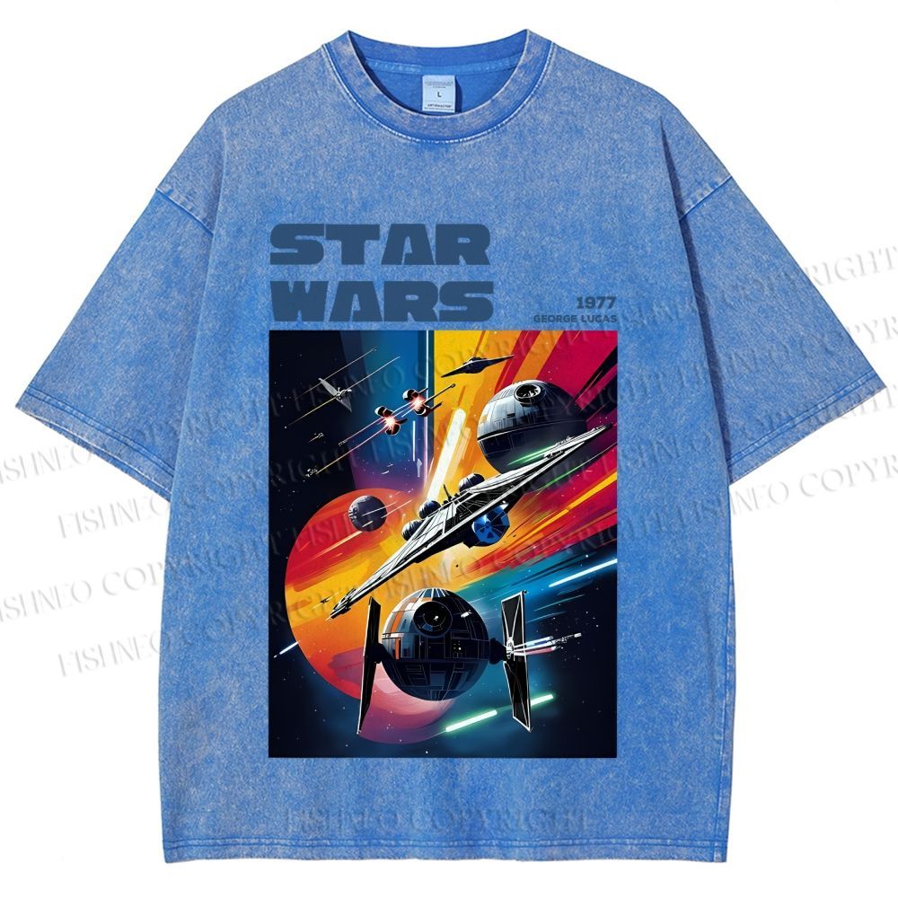 Unisex Star Wars Poster Printed Washed Tee