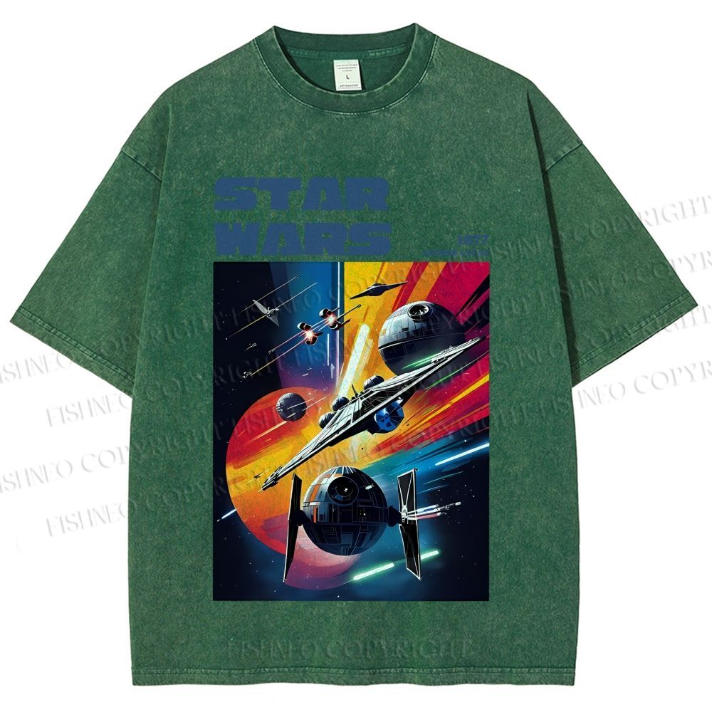 Unisex Star Wars Poster Printed Washed Tee