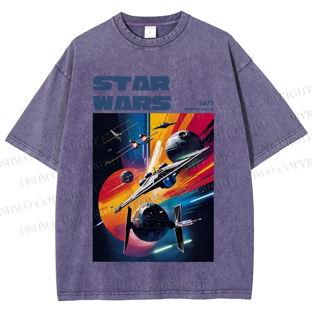Unisex Star Wars Poster Printed Washed Tee