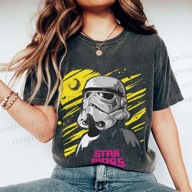 Unisex Star Wars Printed Washed Tee