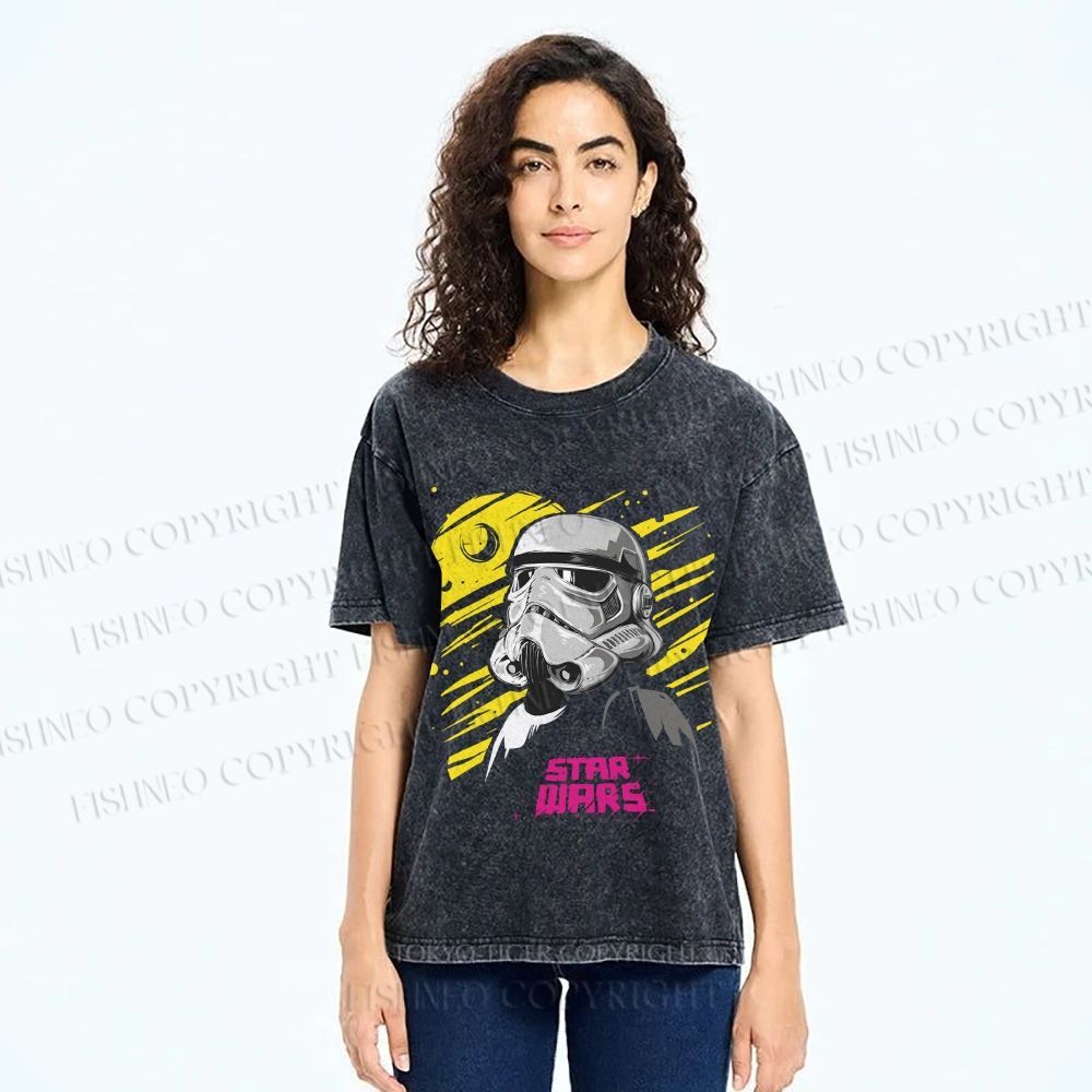 Unisex Star Wars Printed Washed Tee
