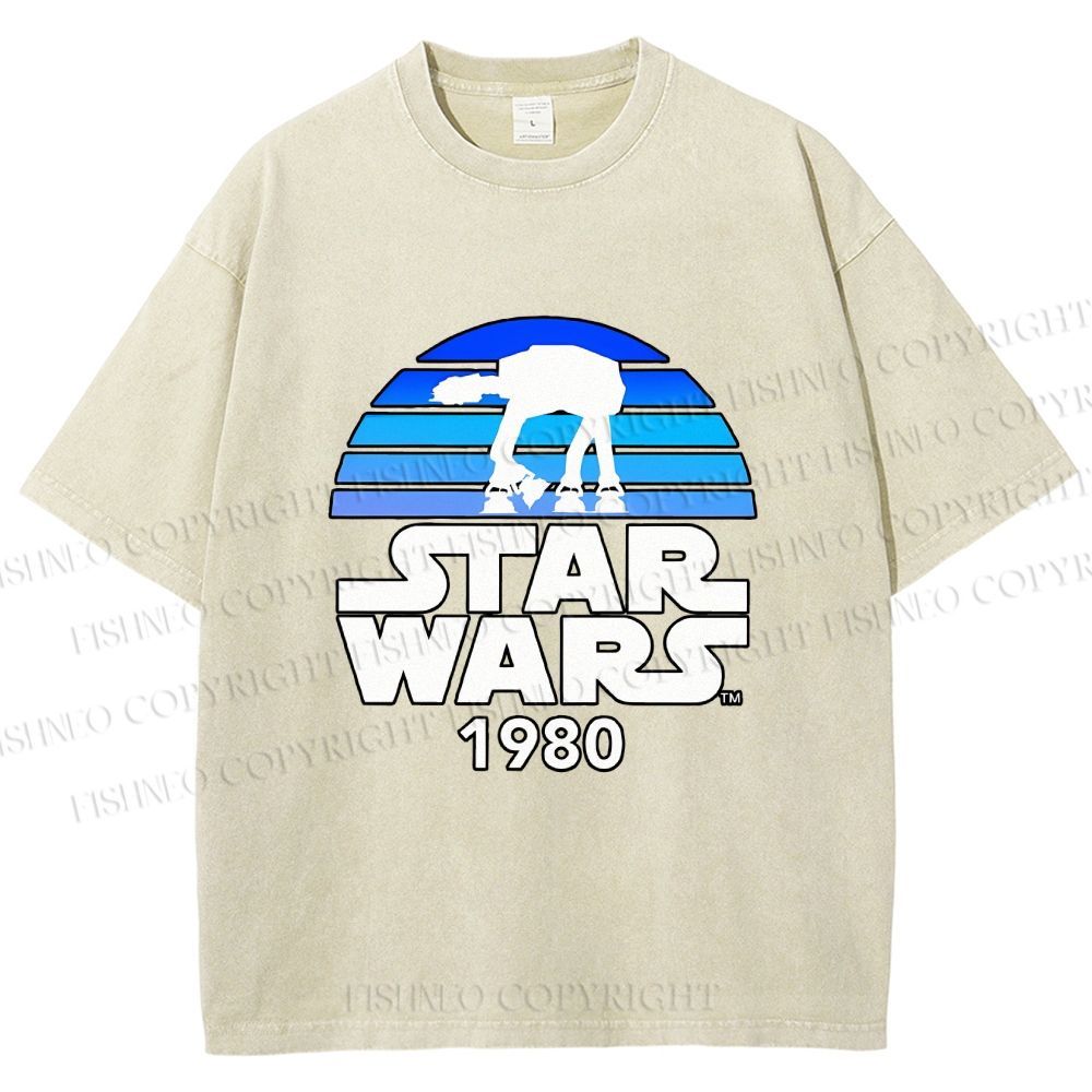 Unisex Star Wars Graffiti Printed Washed Tee