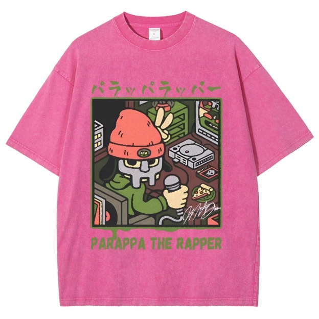 PaRappa the Rapper MF DOOM Vintage Wash Japanese Design T-Shirt