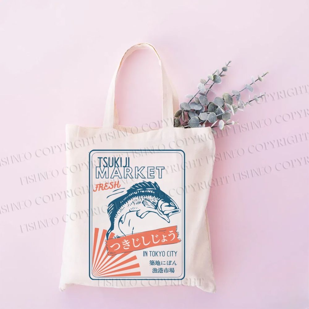 Tsukiji Fish Market Tokyo Japan Tote Bag
