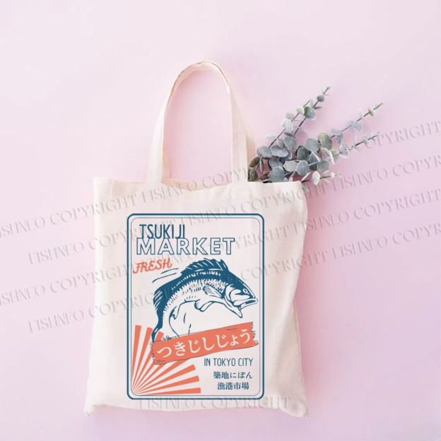 Tsukiji Fish Market Tokyo Japan Tote Bag