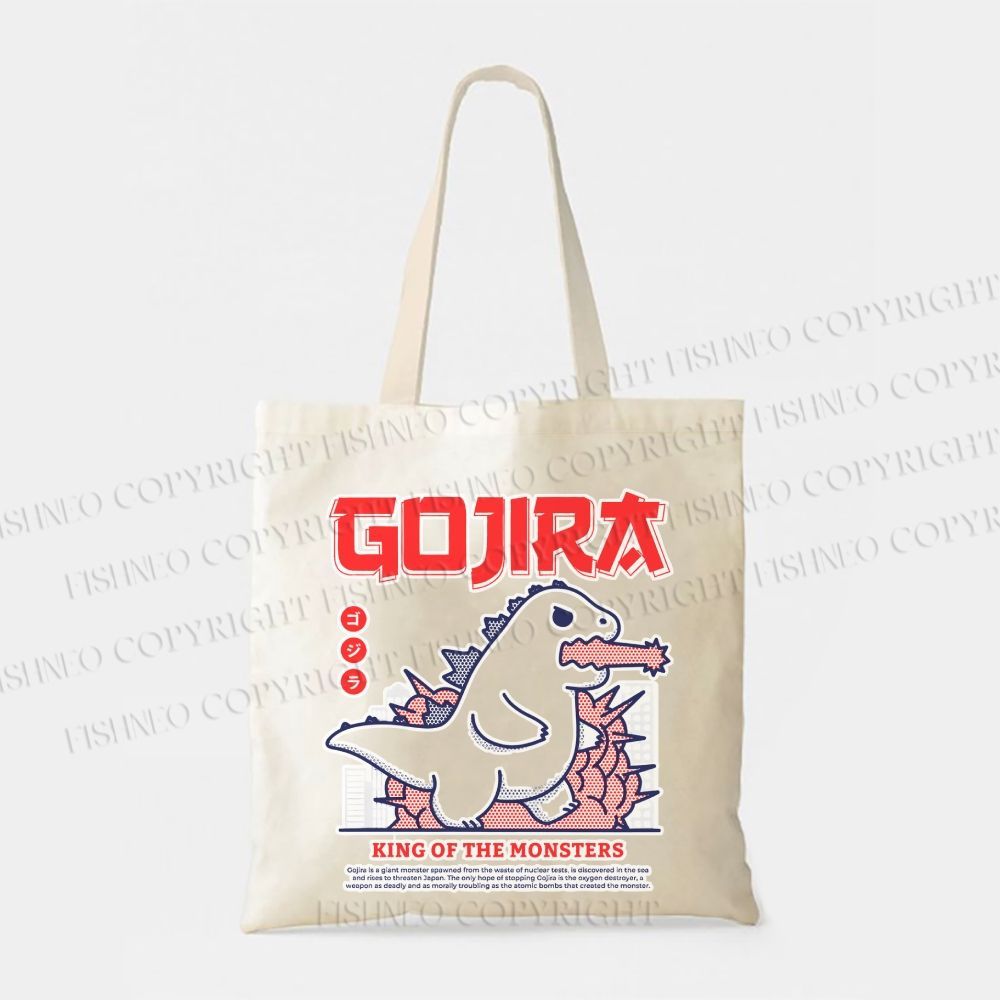 Rampaging Godzilla Tote Bag