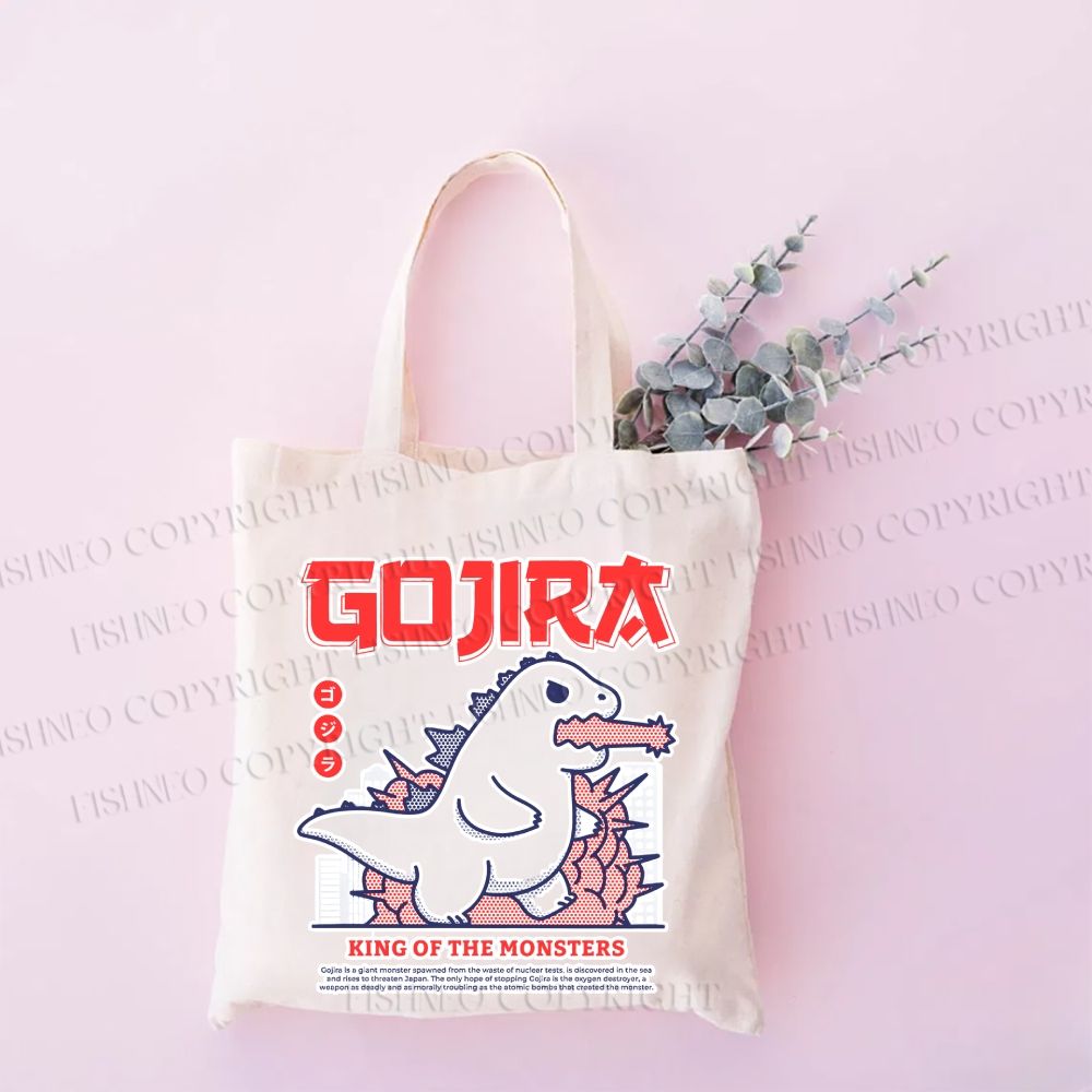 Rampaging Godzilla Tote Bag