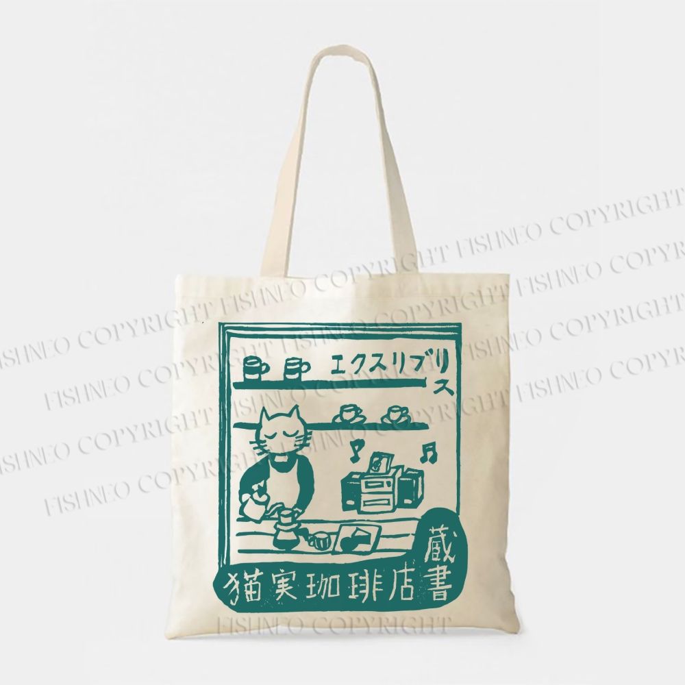 Vintage Cat‘s Cafe Tote Bag