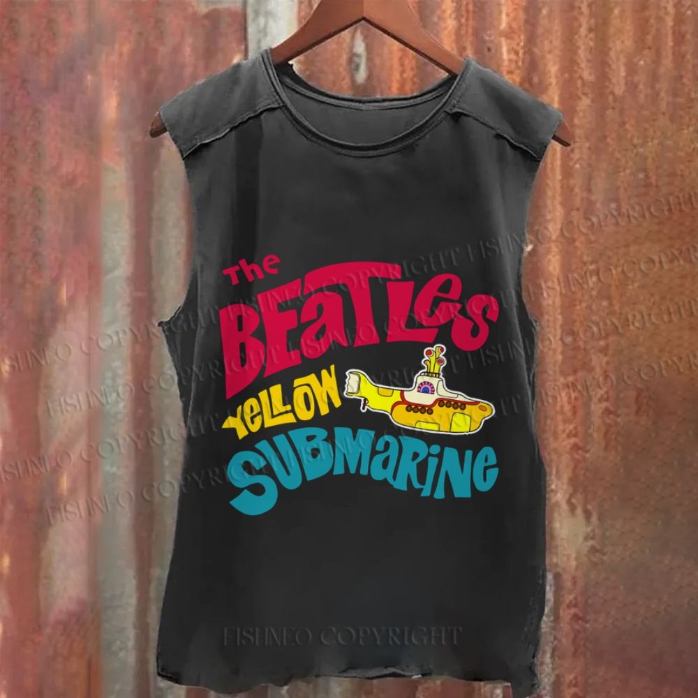 Vintage The Beatles Yellow Submarine Washed Tank Top