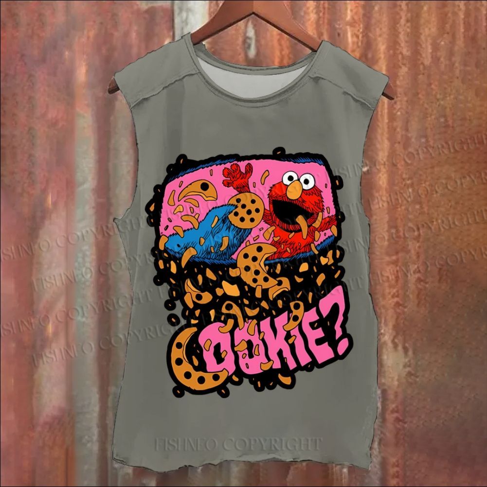 Vintage Sesame Street Cookie Washed Tank Top