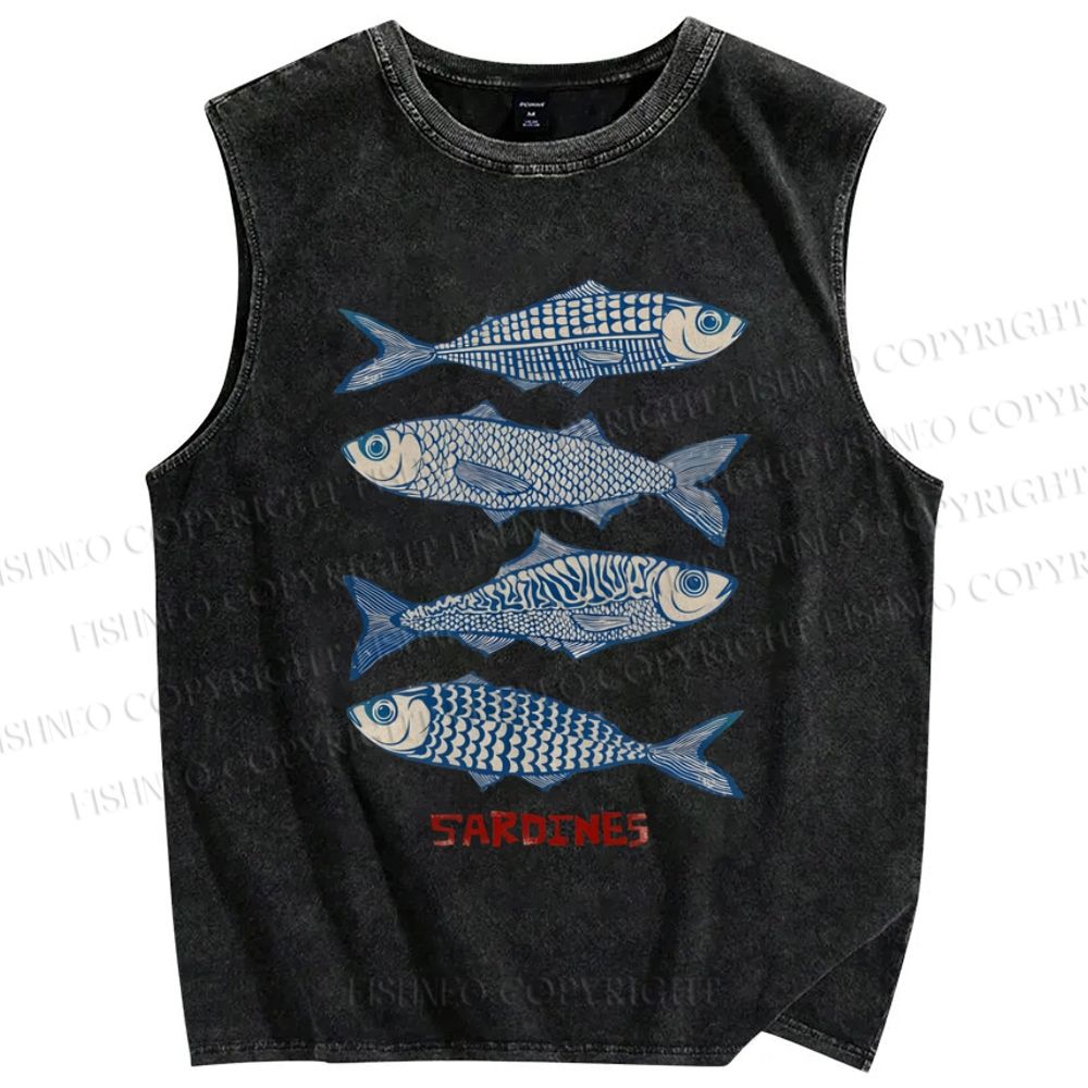 Unisex Printed Washed Tank Top 2506010764