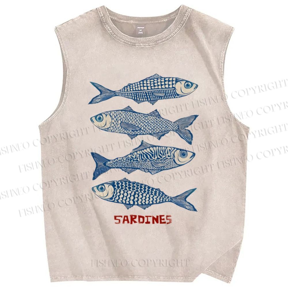 Unisex Printed Washed Tank Top 2506010764